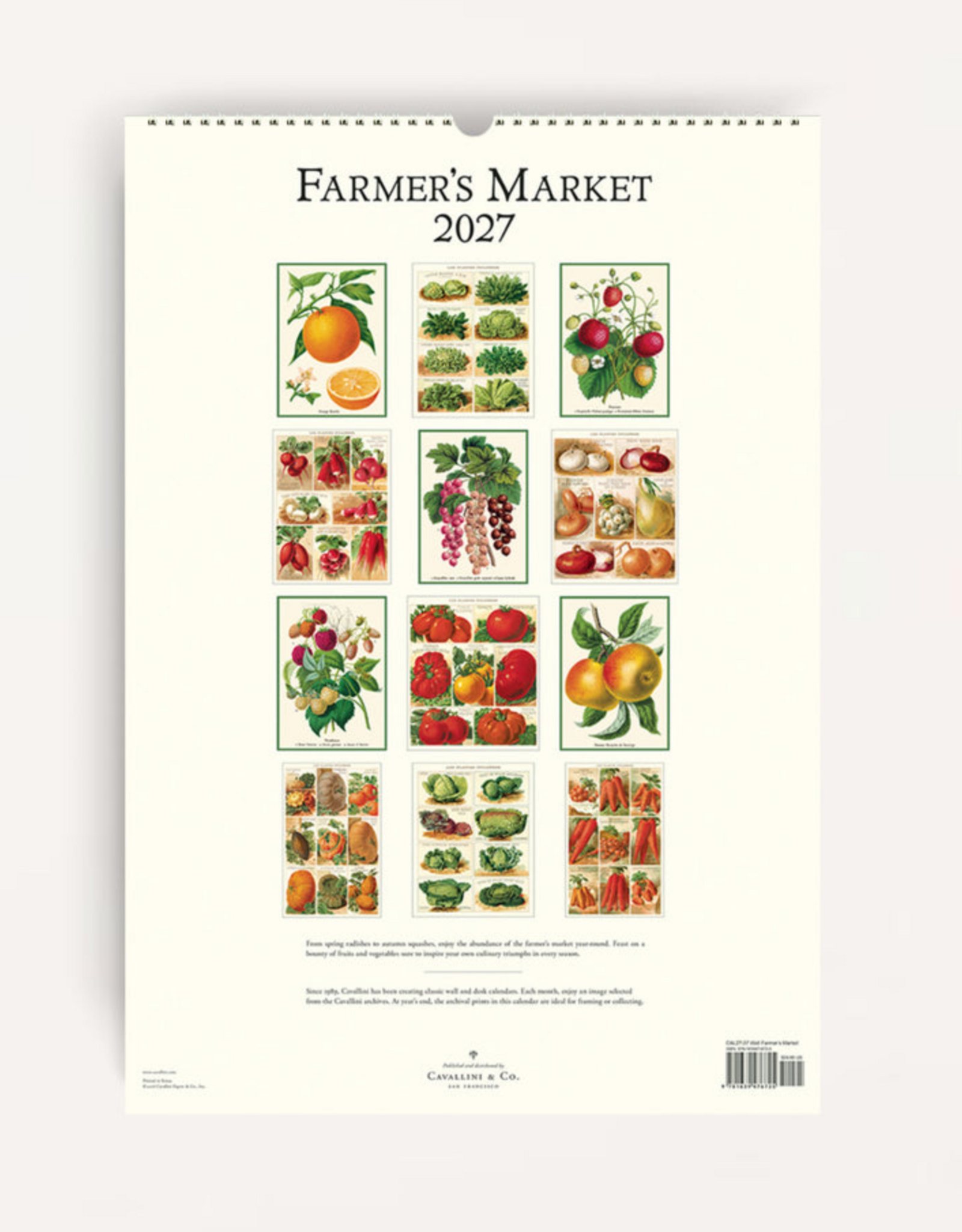 2027 Wall Calendar : Farmer's Market