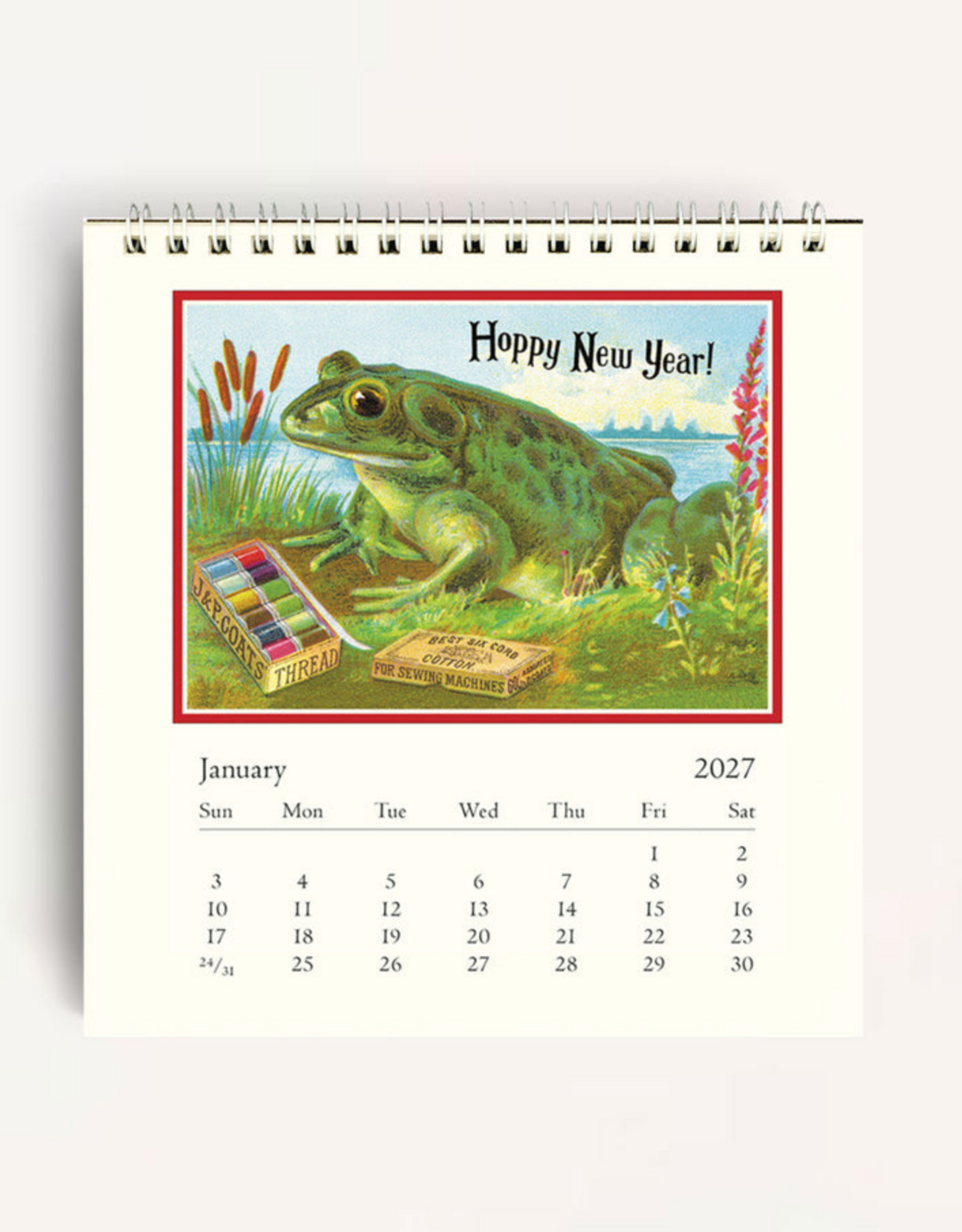 2027 Desk Calendar: Frogs & Friends