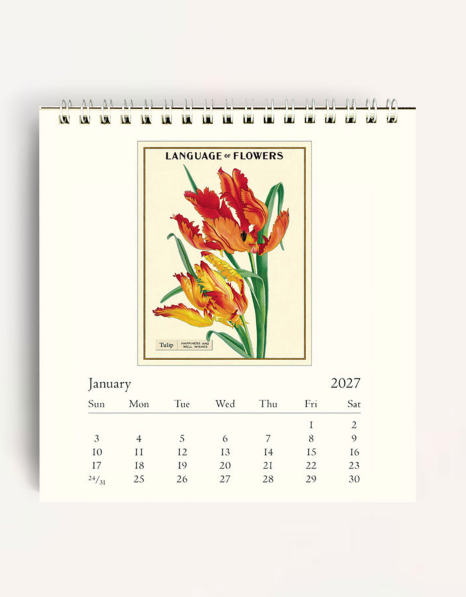2027 Desk Calendar: Language of Flowers