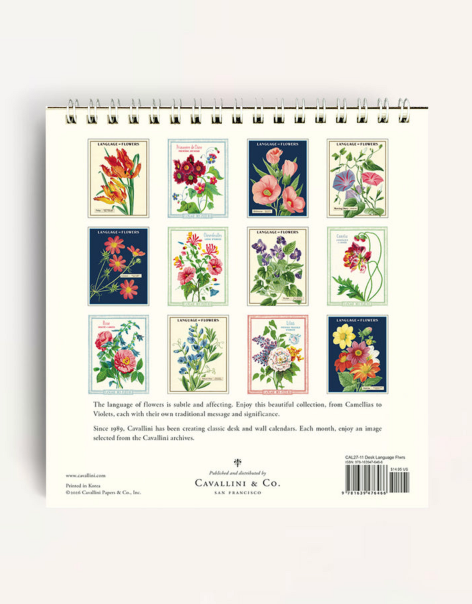 2027 Desk Calendar: Language of Flowers