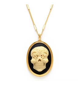 Sugar Skull Cameo Necklace