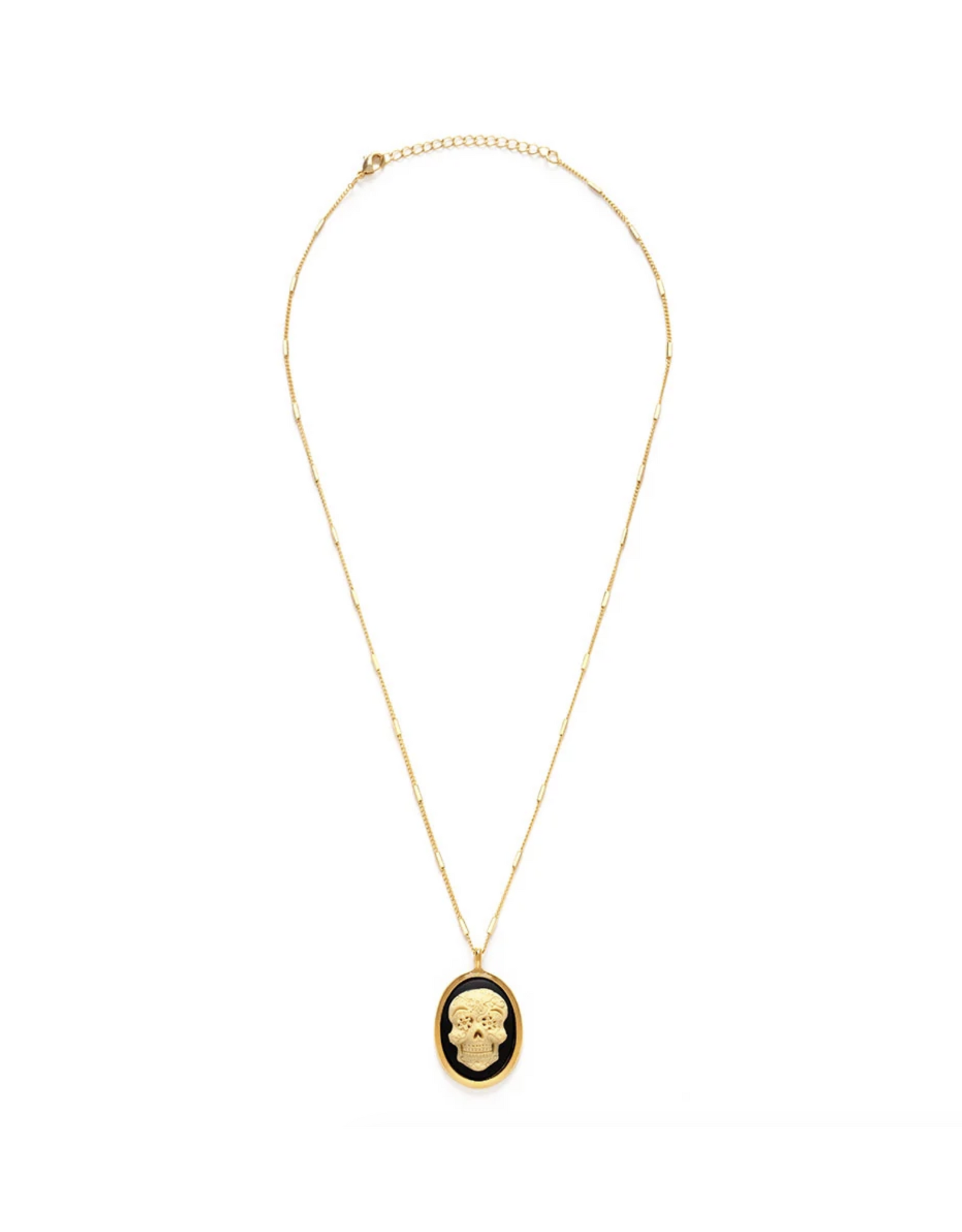 Sugar Skull Cameo Necklace