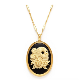 Sugar Skull And Roses Necklace