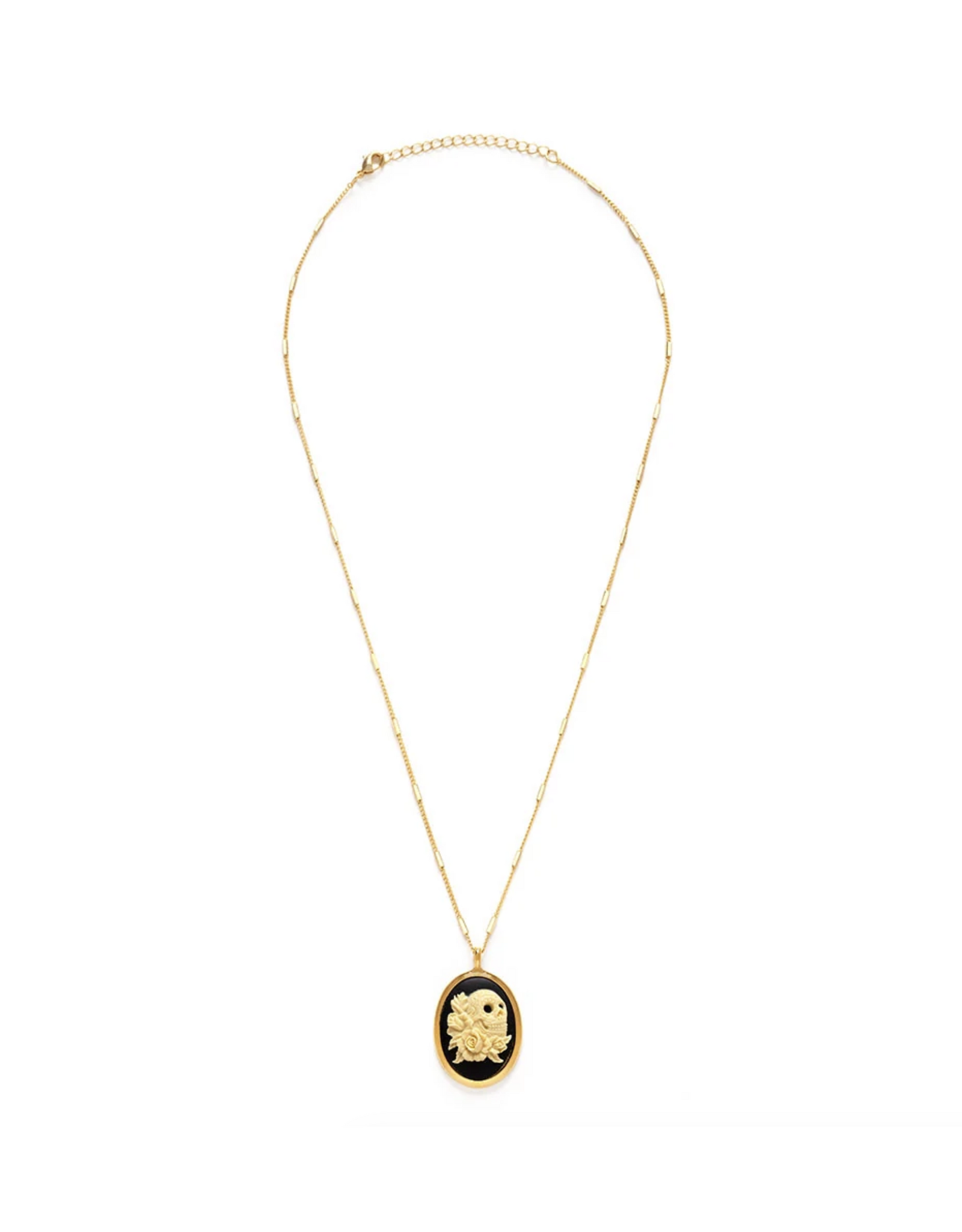 Sugar Skull And Roses Necklace