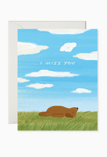 I Miss You Skyward Dog Greeting Card