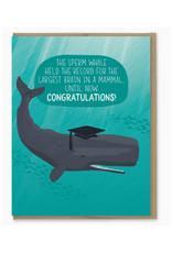 Big Brain Whale Graduation Greeting Card