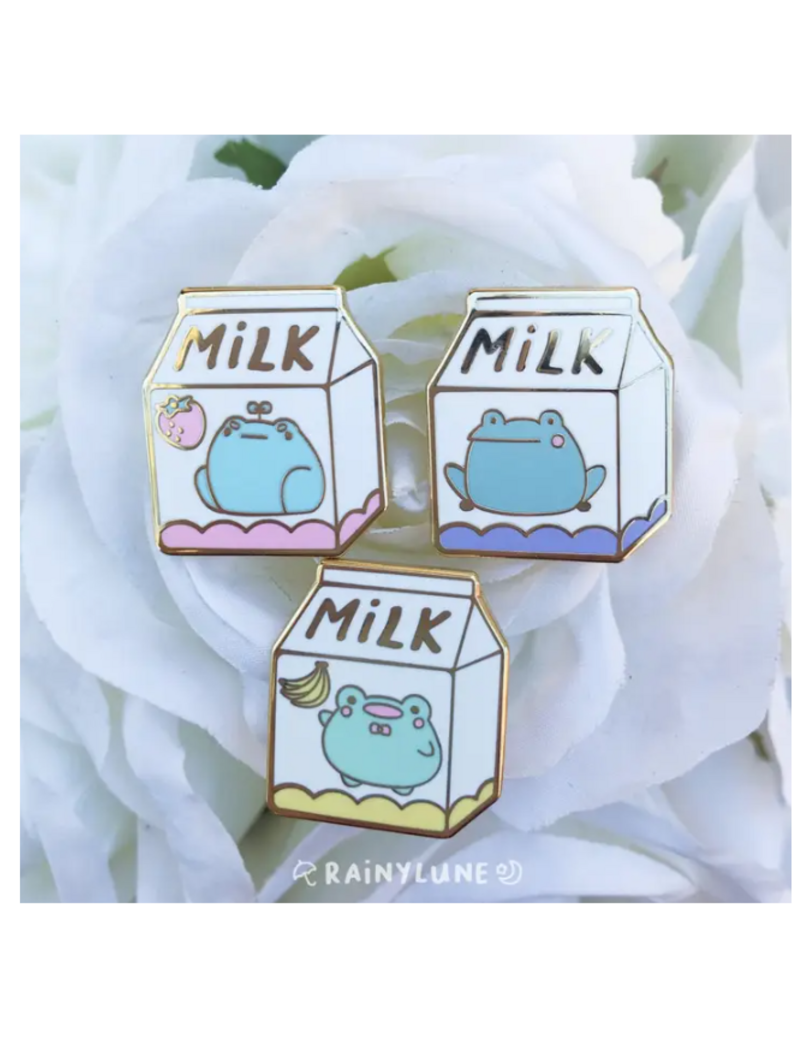 Frog Milks Enamel Pins Set of 3