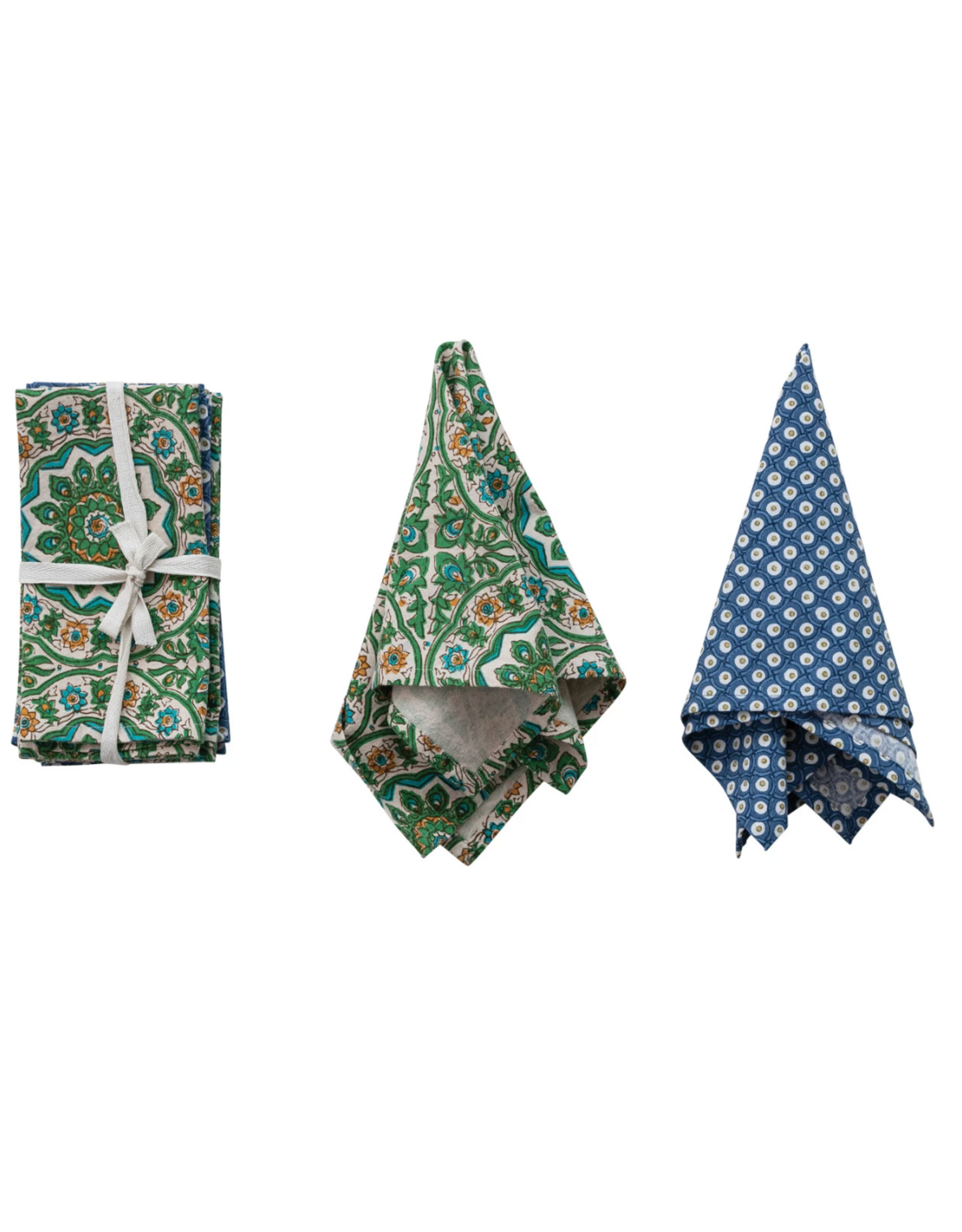 Cotton Block Print Napkins Set of 4