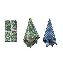 Cotton Block Print Napkins Set of 4