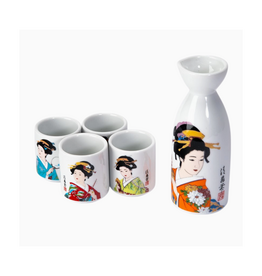 Geisha Sake Set for 4