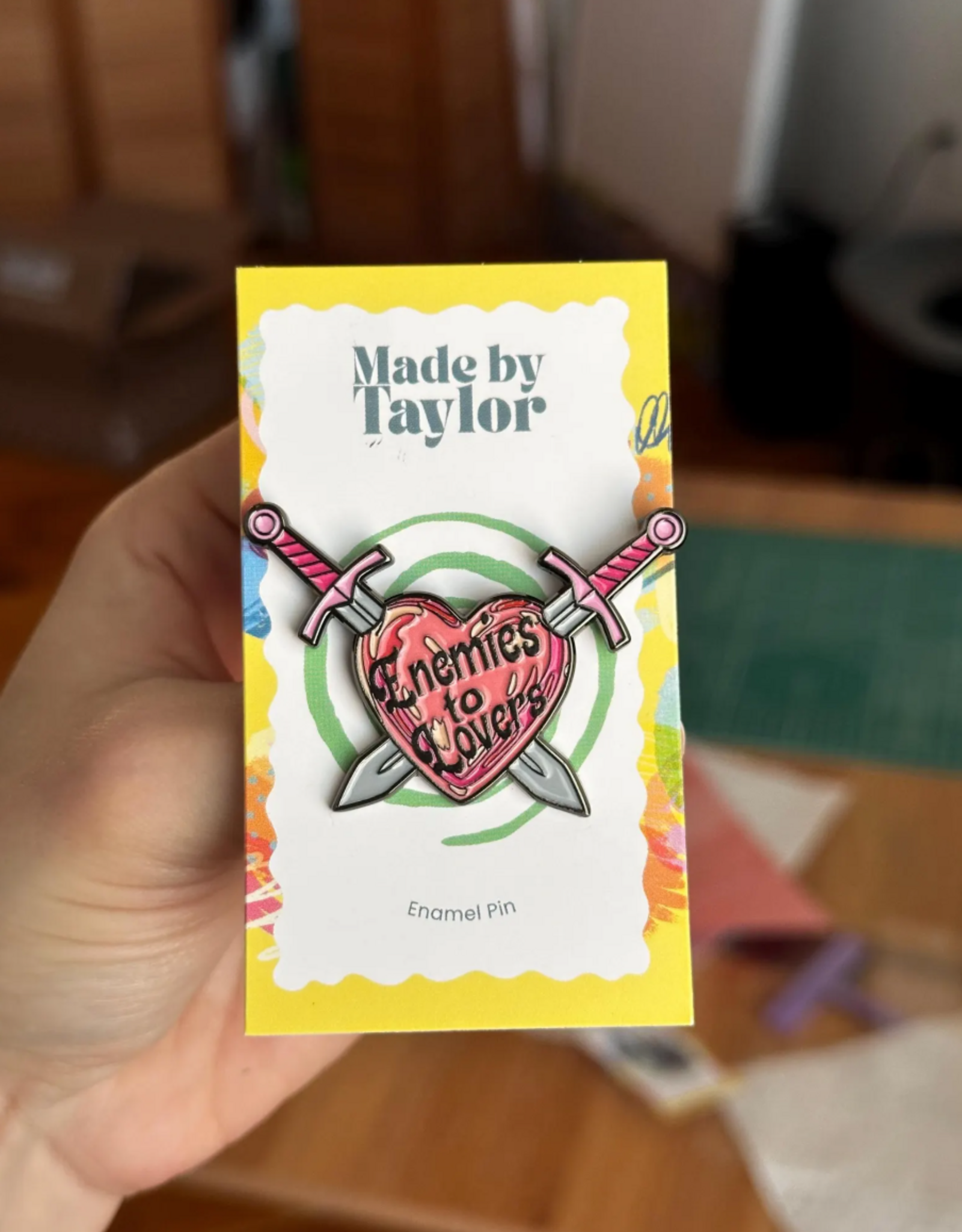 Made By Taylor Enemies to Lovers Enamel Pin