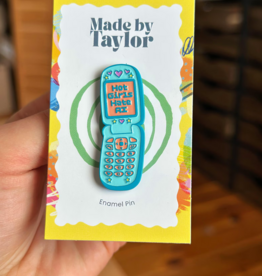 Made By Taylor Hot Girls Hate AI Flip Phone Enamel Pin