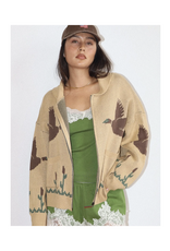 Bailey Rose Desert Bird Knit Zip Cardigan