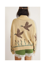 Bailey Rose Desert Bird Knit Zip Cardigan