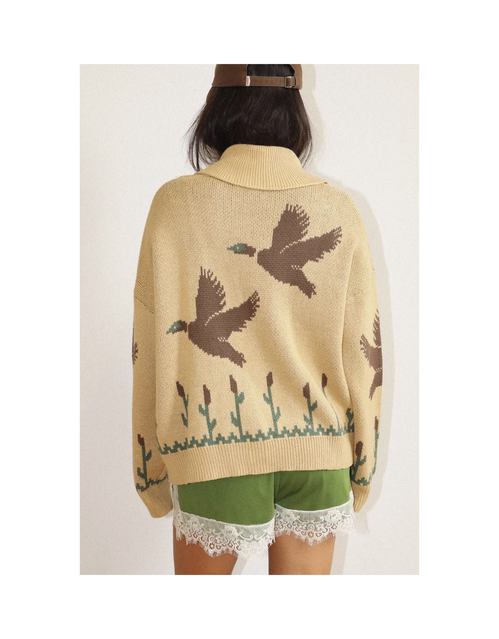 Bailey Rose Desert Bird Knit Zip Cardigan