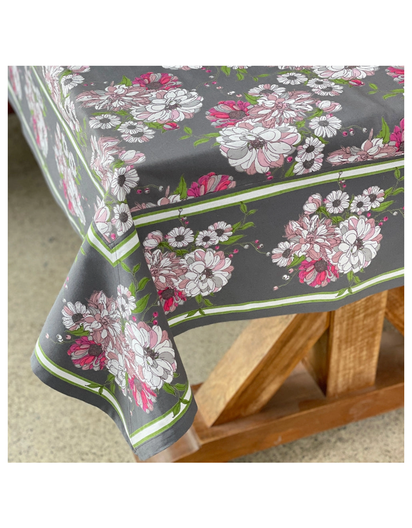 Colette Grey Tablecloth - 60 x 60
