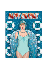 Happy Birthday Taylor Swift Swimming Greeting Card