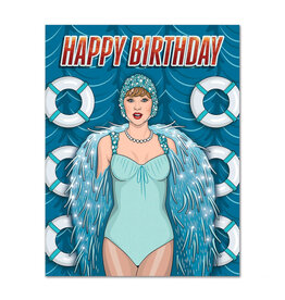 Happy Birthday Taylor Swift Swimming Greeting Card