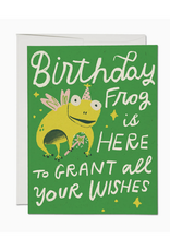 Birthday Frog is Here Greeting Card