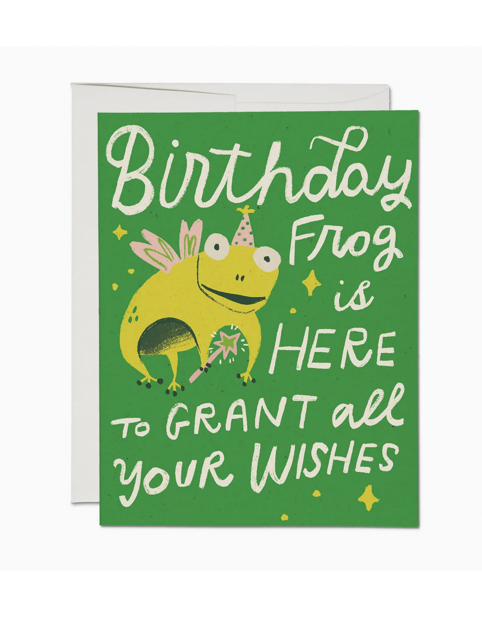 Birthday Frog is Here Greeting Card