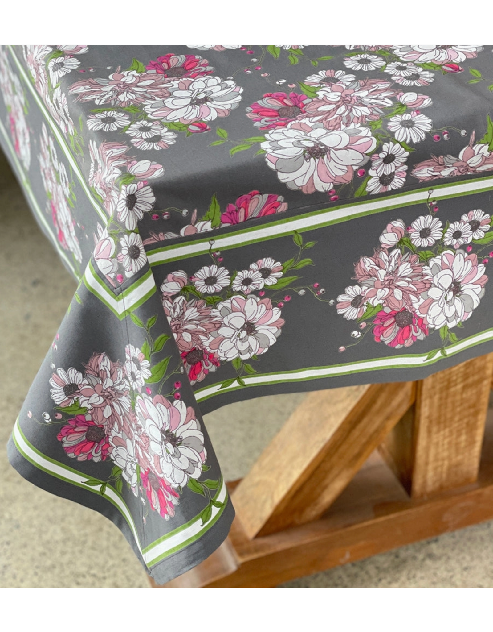 Colette Grey Tablecloth - 60 x 90