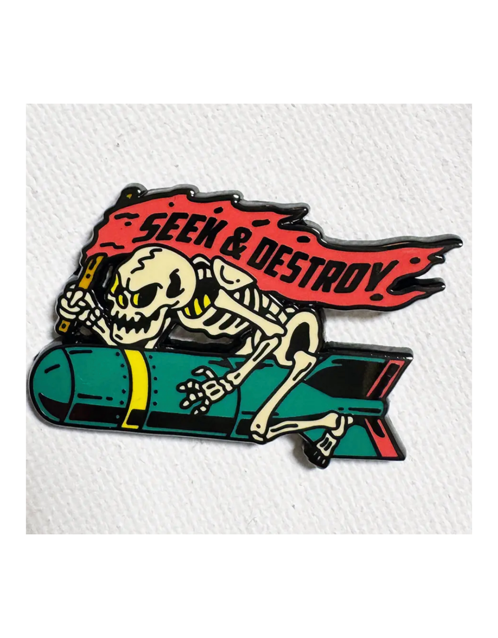 Seek and Destroy Enamel Pin
