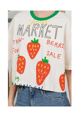 Fruit Market Strawberries Crop Top