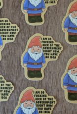 Gnome Is Sick of the Government Sticker