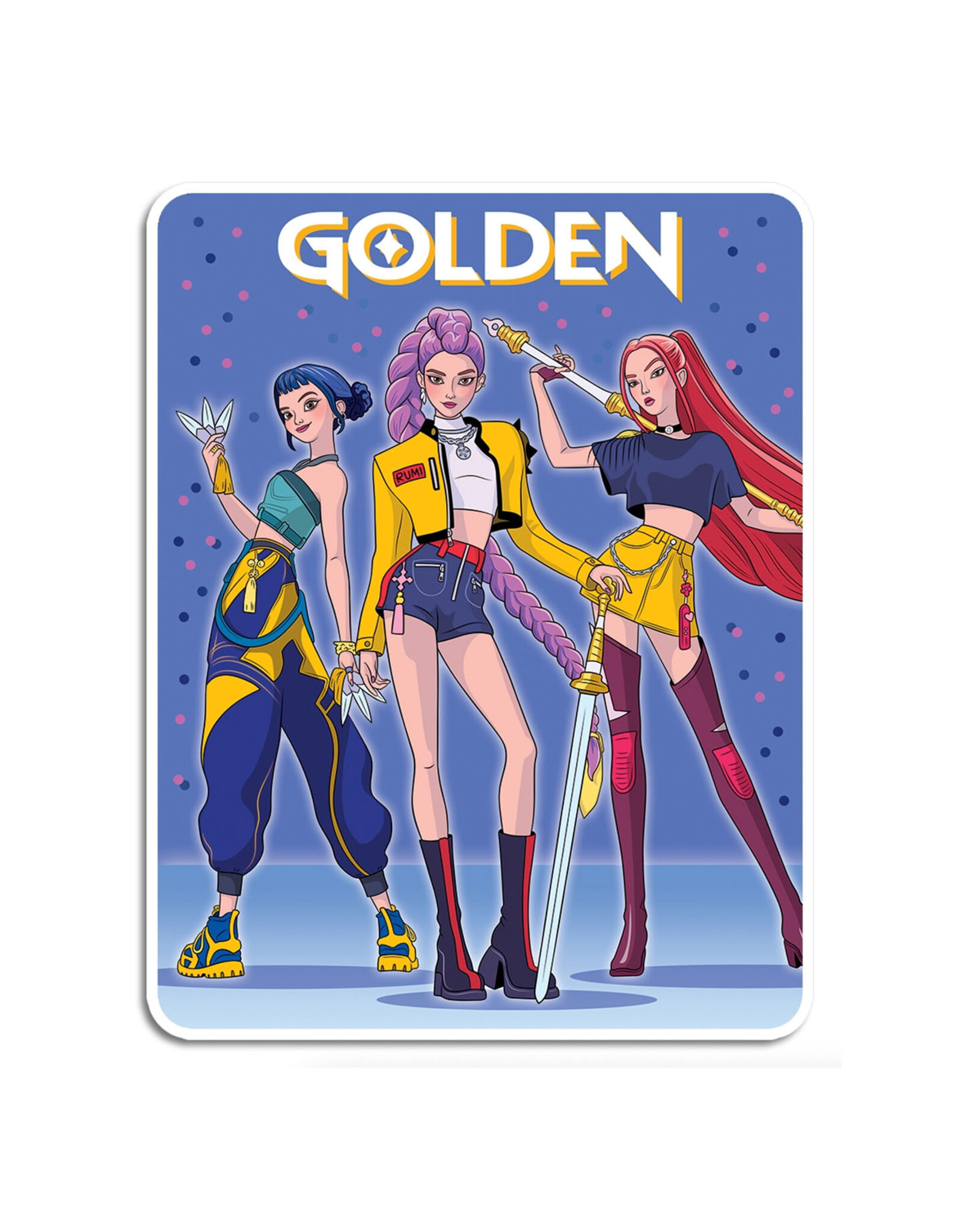 Golden K-Pop Demon Hunters Sticker