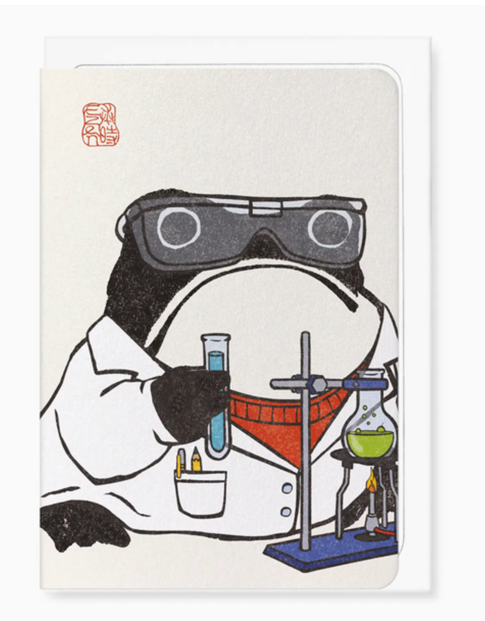 Scientist Ezen Frog Greeting Card