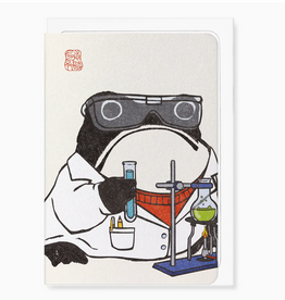 Scientist Ezen Frog Greeting Card