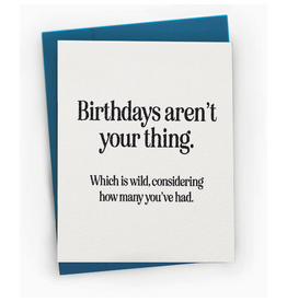 Petty Paper Studio Minimal Sarcastic Anti-Birthday Greeting Card