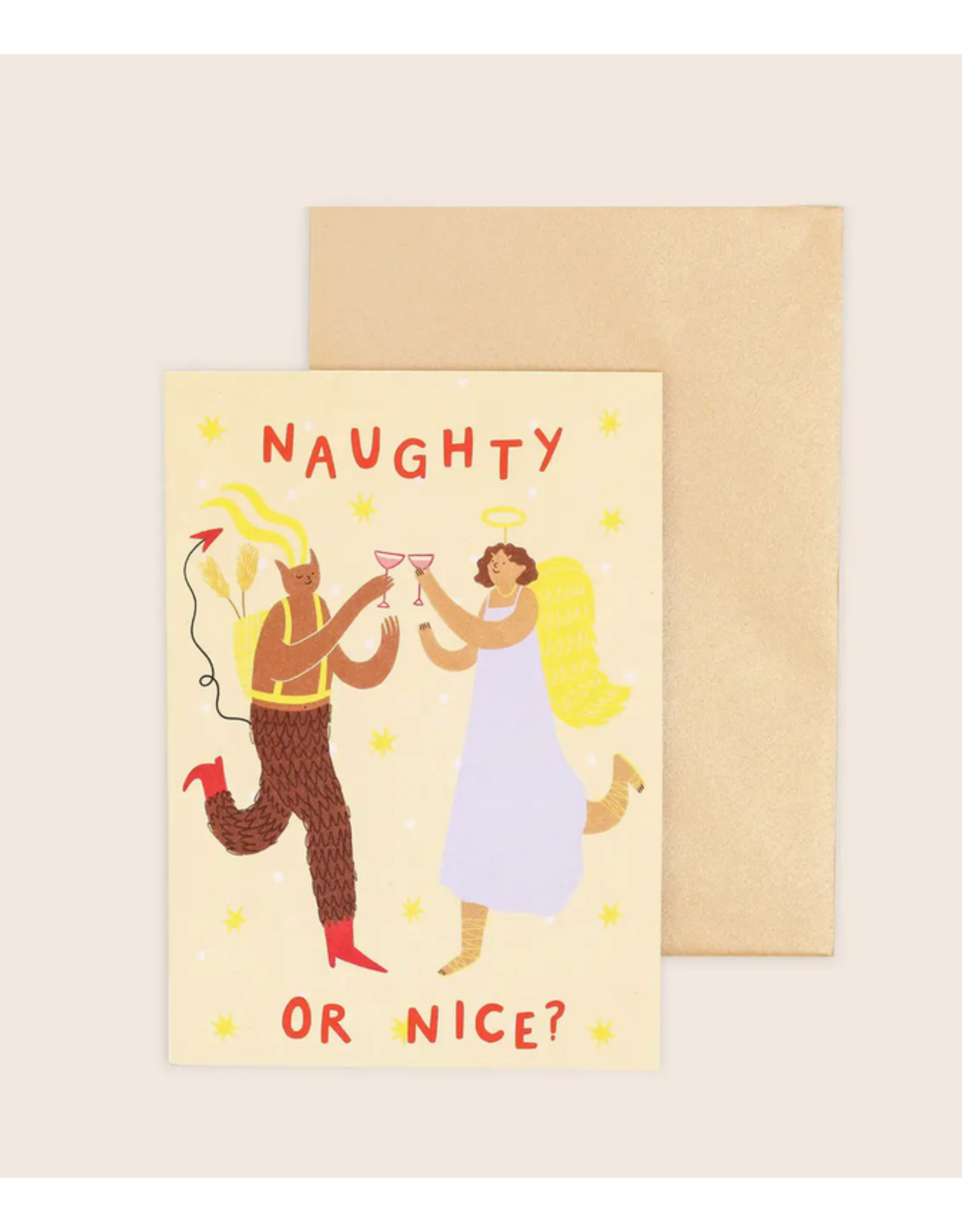 Naughty or Nice Christmas Greeting Card