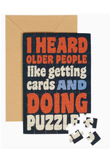Questionables Old People Like Getting Cards and Doing Puzzles Greeting Card