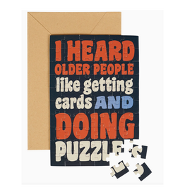Questionables Old People Like Getting Cards and Doing Puzzles Greeting Card