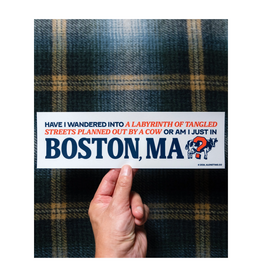 Alone Time Co Boston Labyrinth of Tangled Streets Bumper Sticker