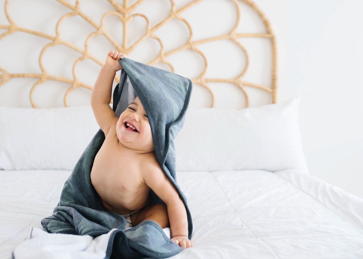 copper pearl hooded towel