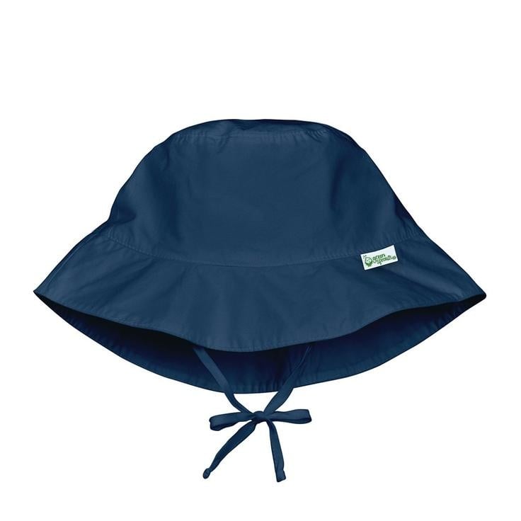 Green Sprouts Bucket Sun Protection Hat Navy Green Bambino