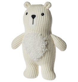 Mary Meyer Knitted Nursery Rattle Toy Polar Bear
