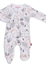 Magnetic Me Magnetic Me - Footie Organic Cotton - Ellie Go Lucky Cream