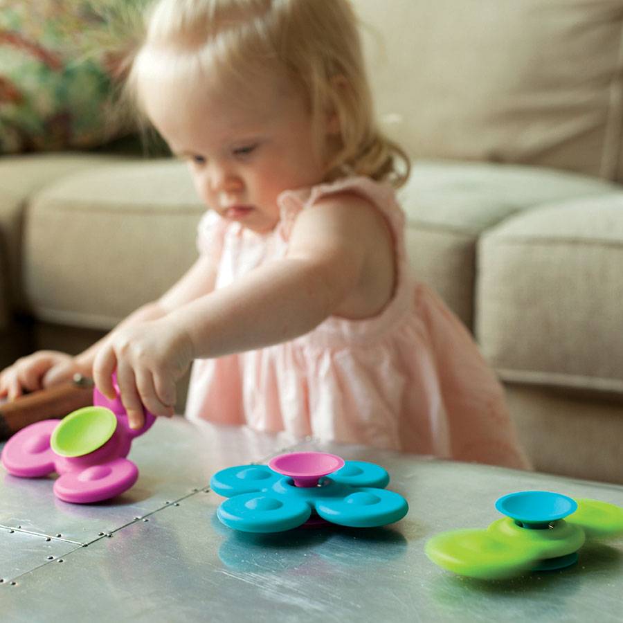 Whirly Squigz - safe to chew and fun to spin!
