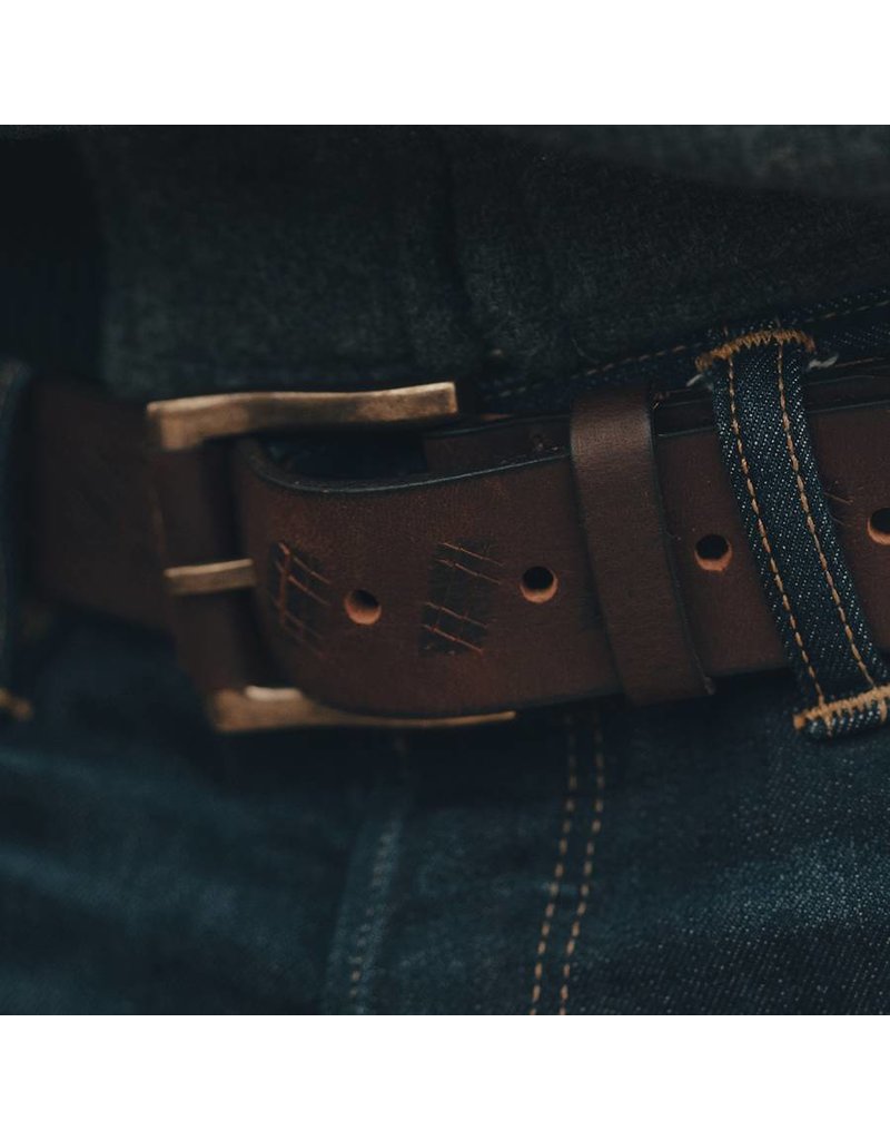 The Normal Brand Etched Leather Belt