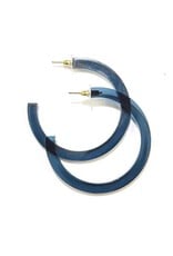 Ink + Alloy Lapis Lucite Hoop Earring 2.75"