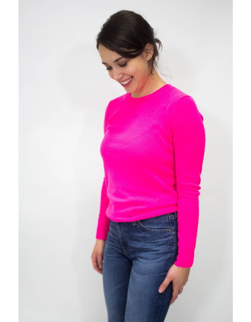 hot pink cashmere sweater