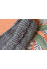 Knit Bonbons Button Cuff Long Glove Grey