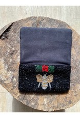 Redefined Hand Beaded Mini Cross Body Black Bee Bag