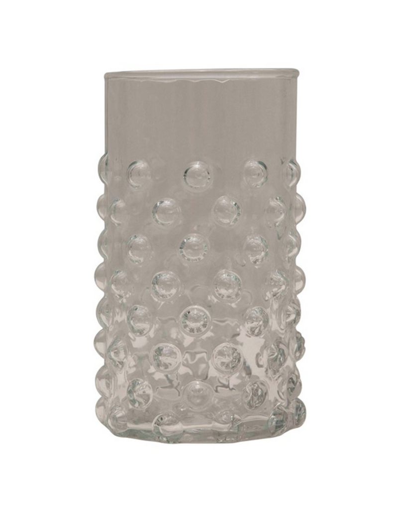 Creative Co-Op Hobnail Drinking Glass 12 Oz