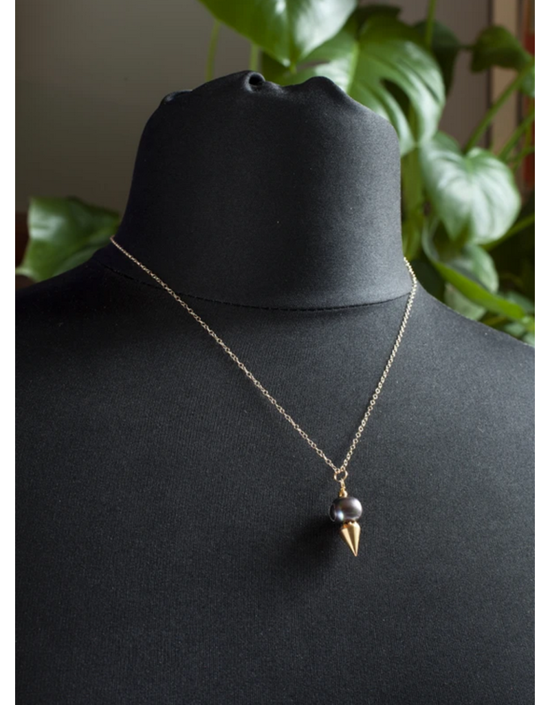 Wybo Peacock Pearl Spike Necklace
