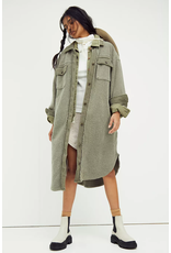 Free People Long Ruby Jacket Dirty Olive