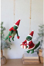 Kalalou Christmas Dinosaur Ornaments